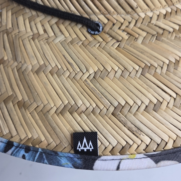 Hemlock Big Kid's UPF50+ Lifeguard Hawaiian Straw Hat One Size - Picture 4 of 7